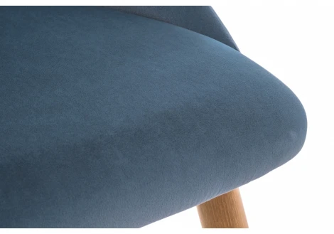 Стул на металлокаркасе morgan blue / wood