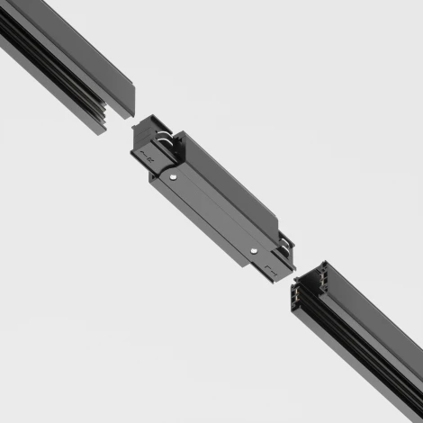 Коннектор прямой Trinity черный (трехфазный) Maytoni Technical TRA005C-31B (220V)