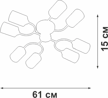 Потолочная люстра на штанге Vitaluce V2823-1/8PL (220V)