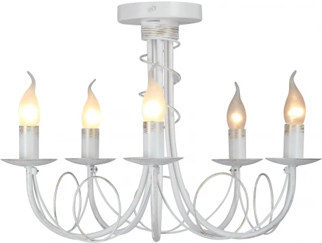 Потолочная люстра на штанге Vitaluce V3035-0/5PL, 5xE14 макс. 40Вт (220V, подсвечник, свеча)