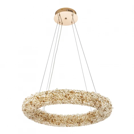 Подвесной светильник светодиодный хрустальный с регулировкой цветовой температуры Modelux MODESTYLE MS.6000.600 GD