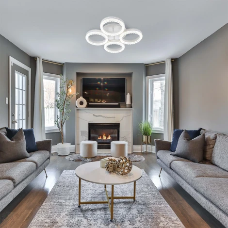 Потолочная люстра RGB Escada Albus 10276/4 LED*70W White APP 10276/4LED (220V, пульт управления, управление смартфоном)