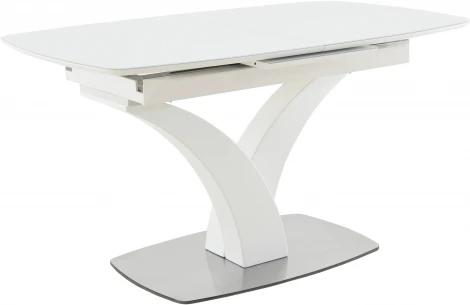 Стол Нотр Дам MODERNE стекло OPTIWHITE 1400(1800)*850, Белый, Аврора