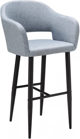 Стул барный R-Home Oscar Сканди Грей/Черный