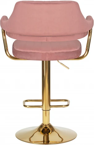 Стул барный DOBRIN CHARLY GOLD (розовый велюр (MJ9-32)) 5019_Golden-LM 5019_Golden-LM, цвет сиденья розовый (MJ9-32), основания золото