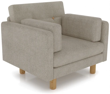 Кресло Arsko Ингвар серый велюр