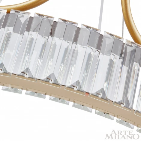 Подвесной светильник Arte Milano Venezia 310322/D600 GD (регулировка яркости, LED, 220V, хрусталь, пульт управления, на тросе, круглые)