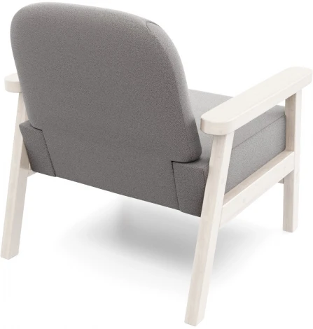 Кресло Arsko Флори беленый дуб велюр серый