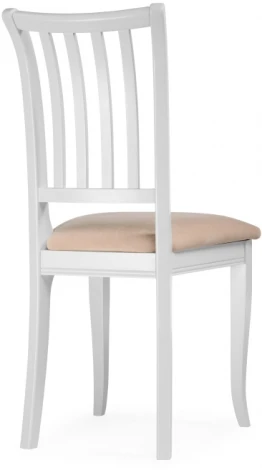 Деревянный стул Woodville Фрезино бежевый велюр / белый 515973