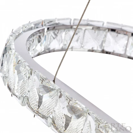Подвесной светильник Arte Milano Venezia 311311/L1000 NI (регулировка яркости, LED, 220V, хрусталь, пульт управления, на тросе, кольцо)