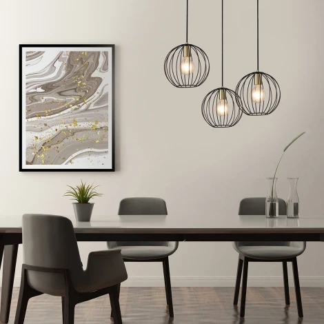 Подвесной светильник Quebec 10176/3S E27*60W Black/Brass