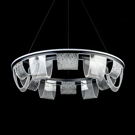 Подвесной светильник светодиодный с пультом с регулировкой цветовой температуры LED4U L7706-800 BK