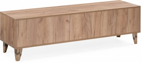 ТВ-тумбы Woodville Эго Т-3 на ножках дуб крафт золотой / белый глянец