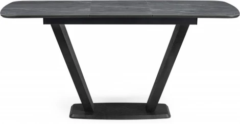 Стол на тумбе Петир (Петир 120(160)х80х75 larka grey / черный) Woodville арт.588012