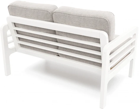 Диван Arsko прямой Бергер М белая эмаль рогожка серая