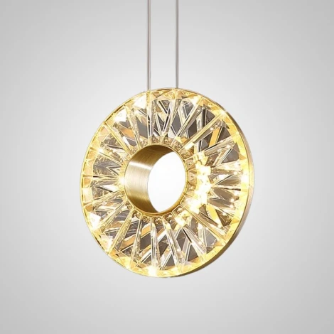 Подвесной светильник Godiva Brass 4000К ImperiumLoft Godiva01 (186815-23) (LED, 220V, хрусталь, на тросе, кольцо)