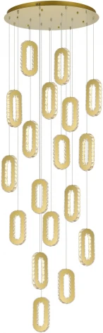 Подвесной светильник каскадный ST Luce Allungo SL6506.203.18 Золотистый/Золотистый, Прозрачный LED 18*9W (220V, на проводе)