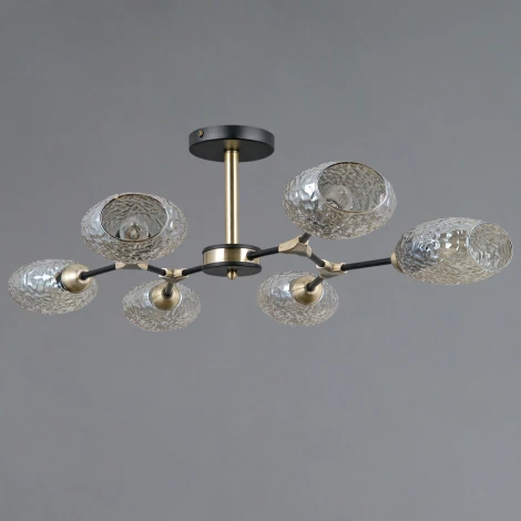 Потолочная люстра на штанге ILLUMICO IL0272-6CSQ-25 BK AB TRENTO (220V)