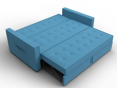 Диван прямой Лига-104 (160) (ЛДСП,Брус,Фанера,Рогожка/Голубой) Лига Диванов 134877