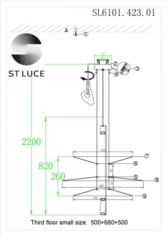 Подвесная люстра ST Luce Isola SL6101.423.01