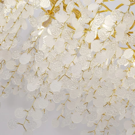 Подвесная люстра Favourite Parra 4161-12P (220V, хрусталь, на тросе, лепестки, ветки)