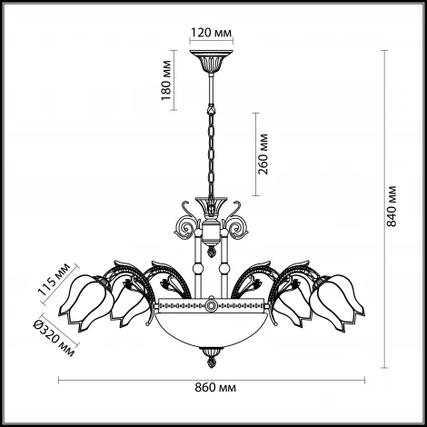 Подвесная люстра Lumion Lysette 2986/7A