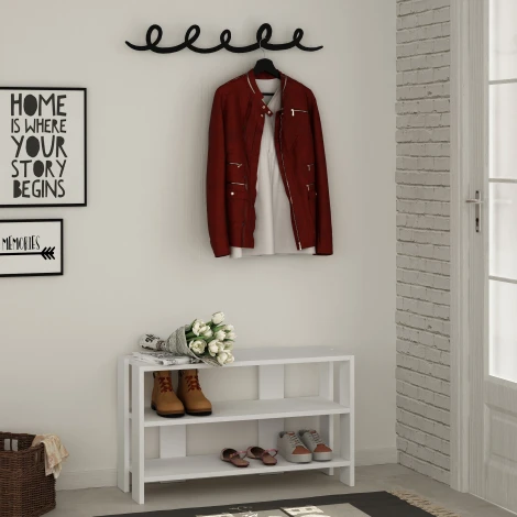 Обувница LEVE с вешалкой для одежды TONO SHOE RACK-HANGER