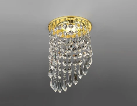 Встраиваемый точечный светильник Ambrella Хрусталь С Подвесами K2247 CL/G