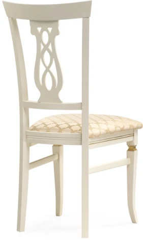 Деревянный стул Woodville Флавиан слоновая кость / золото 515976