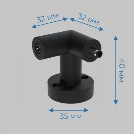 L - соединитель (R) настенно-потолочный монтаж 24В Imex Thin & Smart IL.0060.4006-BK