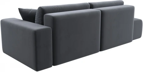 Диван прямой Лига-036 НПБ Модерн подлокотник справа (Серый/Велюр) Лига Диванов арт.121344