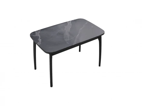 Стол DikLine MK15 Керамика Серый мрамор/подстолье черное/опоры черные арт.00-00079583
