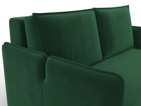 Диван прямой Лига-117 (ЛДСП,Брус,Фанера,Велюр/Зеленый) Лига Диванов 137011