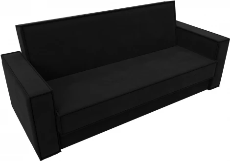 Диван-книжка Куба (Черный/Микровельвет) Лига Диванов арт.122051