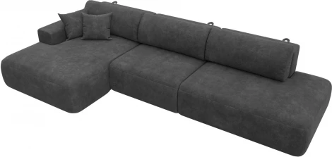 Диван угловой Лига-036 НПБ Модерн Лонг левый угол Лига Диванов (Велюр) арт.127745L