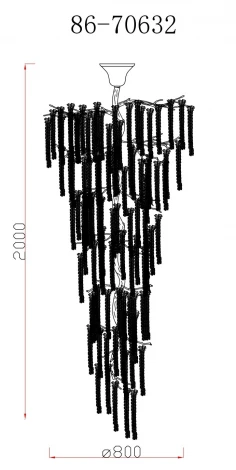 Подвесная люстра каскадная Garda Decor 86-70632