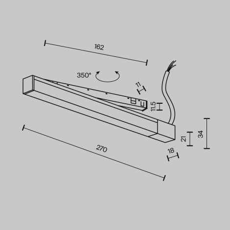 Источник напряжения встраиваемый универсальный Maytoni Power Supply Exility X 48В 100Вт черный Technical TRX239DR-100B