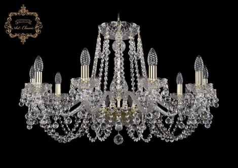 Подвесная люстра Art Classic 11.26 11.26.10.300.Gd.B (220V, хрусталь, на цепи, подсвечник, свеча)