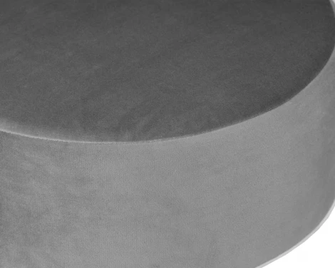 Пуф DOBRIN DANNY BLACK (серый велюр (MJ9-75)) 2050_BlackBase-LM BLACK, цвет сиденья серый (MJ9-75), основания черный