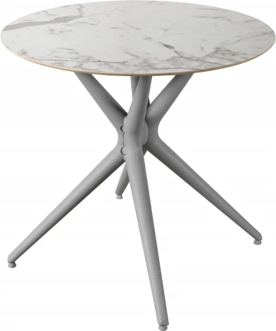 Стол обеденный обеденный JET CERAMIC круглый d-80 (Термопластичный полимер, Серый) CA Grigio Statuario 80x80