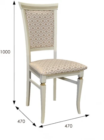 Стул Бонита слоновая кость/золото, Яра даймонд от фабрики Mebelik