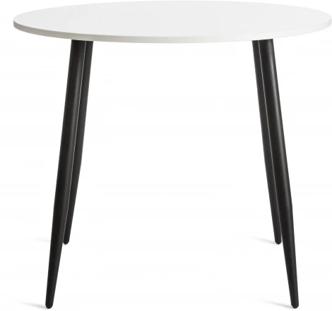 Стол URANUS ЛДСП/металл, 90x90x77 см, Белый/Черный Tetchair 19314