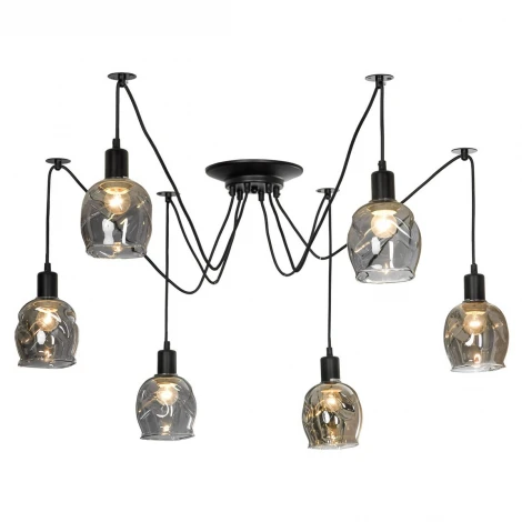 Подвесная люстра Lussole Lgo Shirley LSP-8436 (220V, на проводе, шарики, паук, IP21)