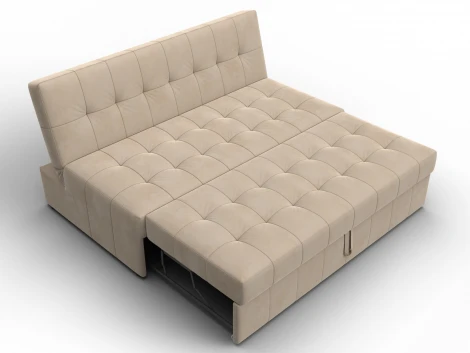 Диван прямой Лига-107 (160) (ЛДСП,Брус,Фанера,Велюр/Бежевый) Лига Диванов 134917