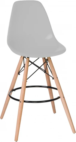 Стул барный DSW BAR (ножки светлый бук, цвет сиденья светло-серый (GR-01))