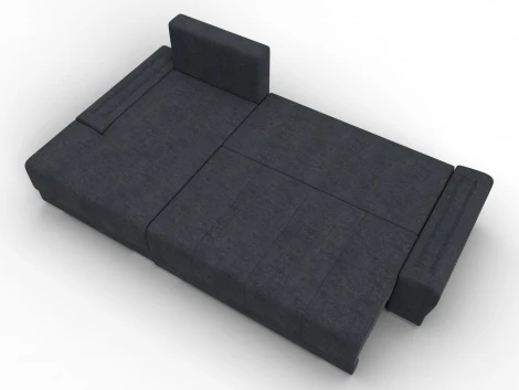 Диван угловой Лига-119 угол левый (ДСП,Брус,Фанера,ЛДС,Велюр/Темно-серый) Лига Диванов 137100L