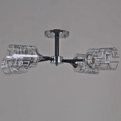 Потолочная люстра на штанге Reluce 26260-0.3-04 CR+BK