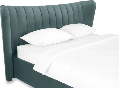 Кровать Queen Agata Lux ОГОГО (арт.343905), (Ткань/Бирюзовый)