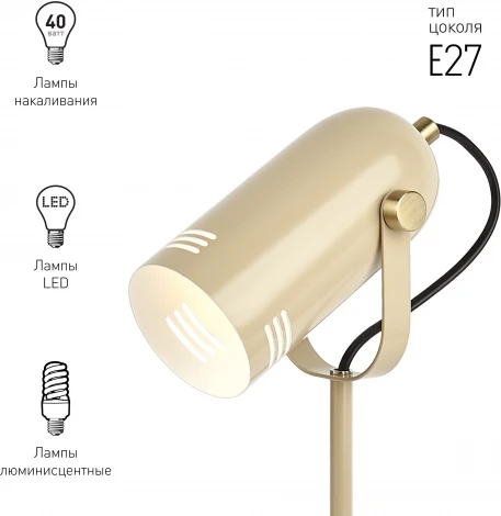 Офисная настольная лампа ЭРА N-117-Е27-40W-BG (220V, выключатель)