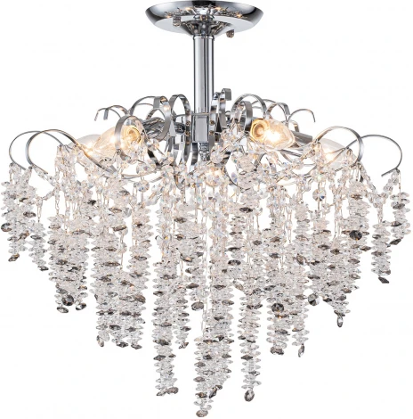Потолочная люстра Escada Sardena 2106/5P Светильник на штанге 5х40Вт E14, металл/хрусталь, хром/прозрачный (220V)
